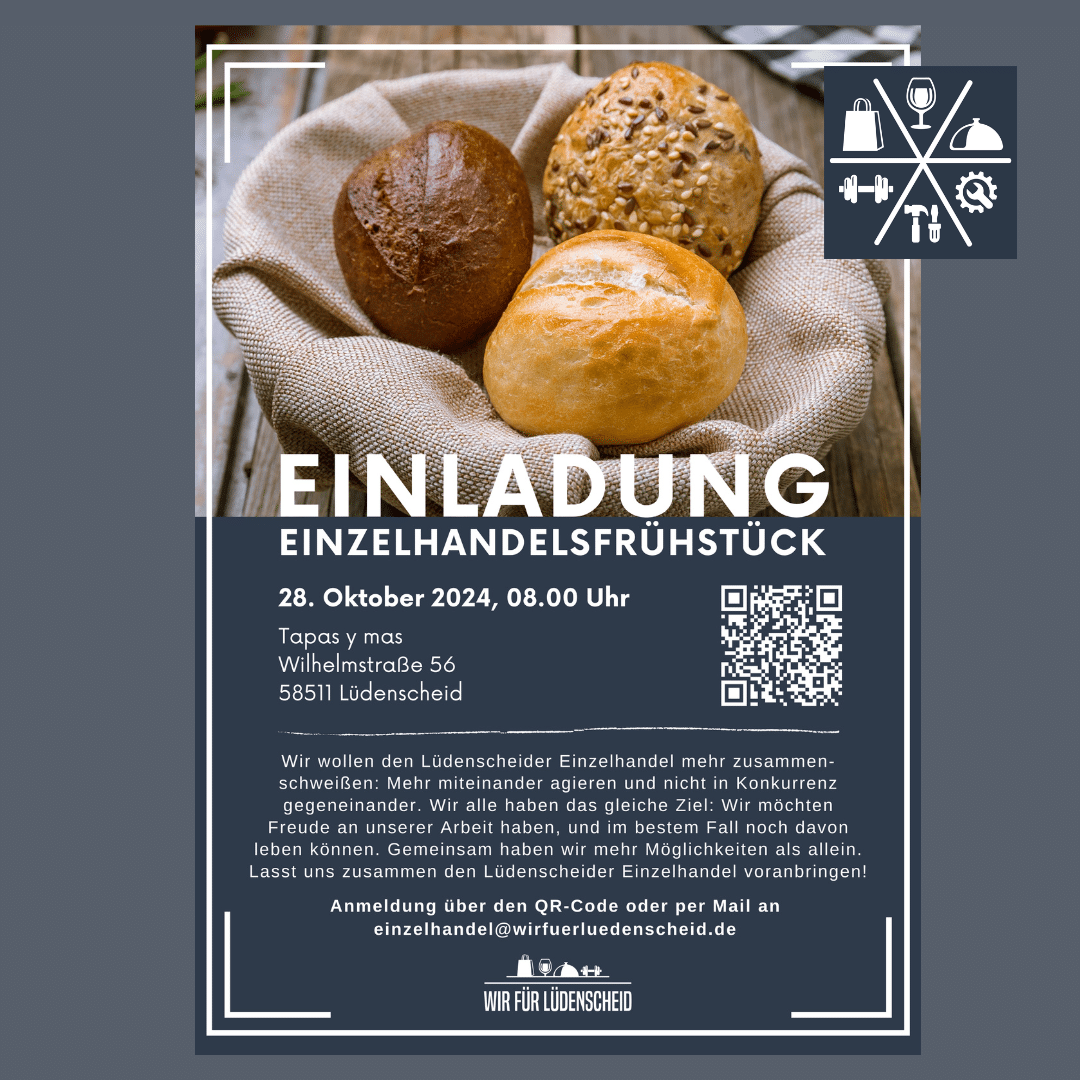 Einladung zum Einzelhandelsfrühstück