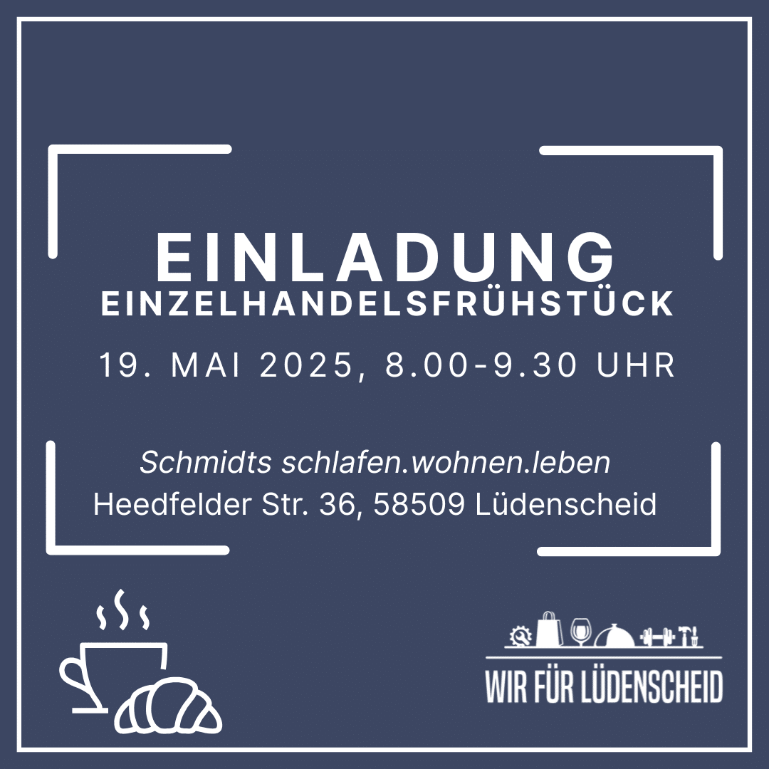 Einladung zum Einzelhandelsfrühstück 19.5.2025